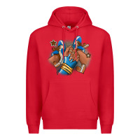 Red Football afro girl sneakers Premium Hoodie - RanaPortraitStore