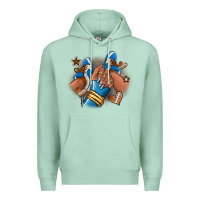 Seafoam Football afro girl sneakers Premium Hoodie - RanaPortraitStore