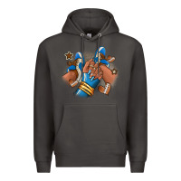Smoke Football afro girl sneakers Premium Hoodie - RanaPortraitStore