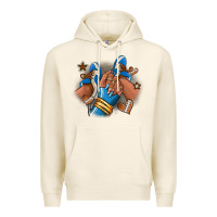 Tofu Football afro girl sneakers Premium Hoodie - RanaPortraitStore