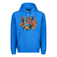 True Royal Football afro girl sneakers Premium Hoodie - RanaPortraitStore