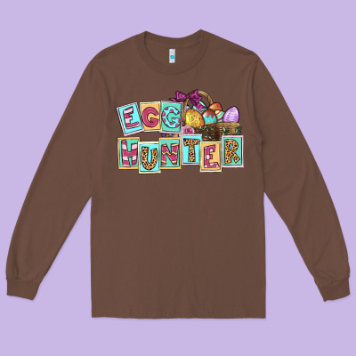 Egg Hunter Easter Day Long Sleeve Tee Designed By Cowgirlartshop