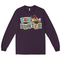 Plum Egg hunter Easter Day Long Sleeve Tee - CowGirlArtShop
