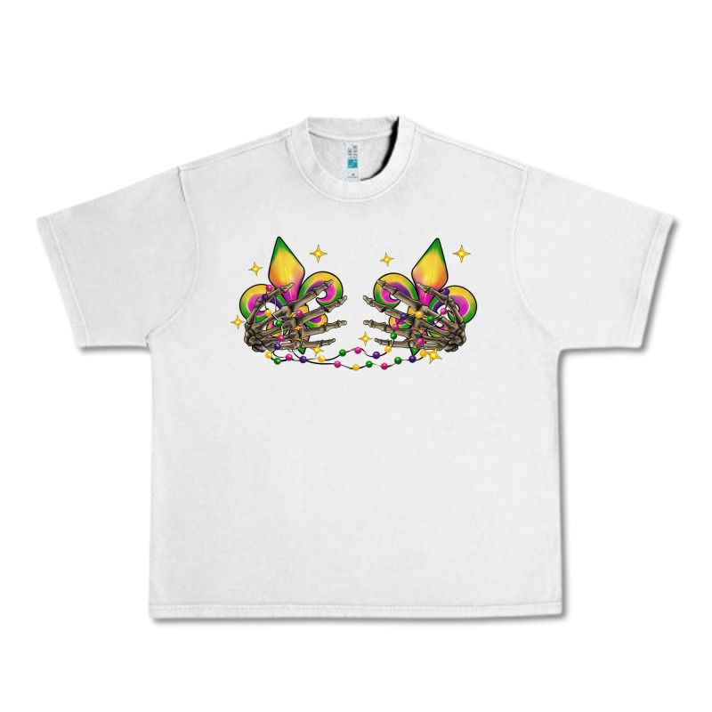 Skeleton Hands Mardi Gras Urban Heavy Tee by CowGirlArtShop | Teevron