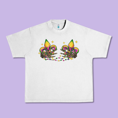 Skeleton Hands Mardi Gras Urban Heavy Tee Designed By Cowgirlartshop