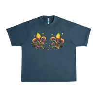 Midnight Navy skeleton hands mardi gras Urban Heavy Tee - CowGirlArtShop