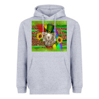 Heather Grey st patricks sheep sunflowers rainbow serape leopard glitter Heavyweight Hoodie - Artiststas