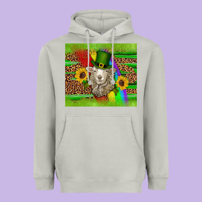 St Patricks Sheep Sunflowers Rainbow Serape Leopard Glitter Heavyweight Hoodie Designed By Artiststas