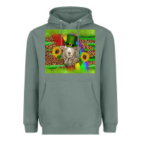 Sage st patricks sheep sunflowers rainbow serape leopard glitter Heavyweight Hoodie - Artiststas