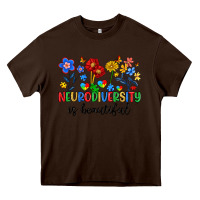 Chocolate Brown neurodiversity is beautiful Heavy Core Tee - Artiststas
