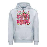 Heather Grey pink christmas teeth dental squad Urban Hoodie - AdoDesignShop