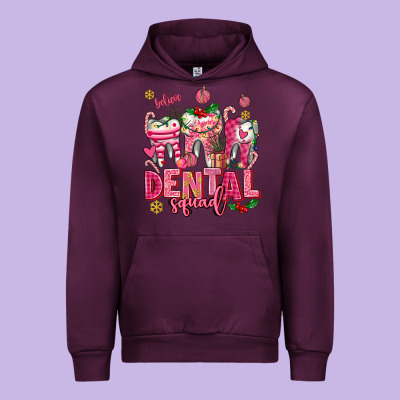 Pink Christmas Teeth Dental Squad Urban Hoodie Designed By Adodesignshop