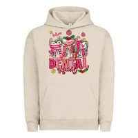 Pigment French Oak pink christmas teeth dental squad Urban Hoodie - AdoDesignShop
