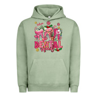 Pigment Oil Green pink christmas teeth dental squad Urban Hoodie - AdoDesignShop