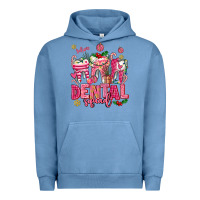 Pigment Pebble Blue pink christmas teeth dental squad Urban Hoodie - AdoDesignShop