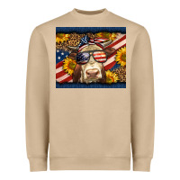 Mushroom Western 4th Of July Cow Heavyweight Sweatshirt - LillyAllenDesigns