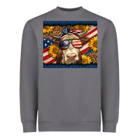 Storm Western 4th Of July Cow Heavyweight Sweatshirt - LillyAllenDesigns