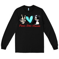 Black Peace Love Aussie Long Sleeve Tee - Jasminsmagicworld