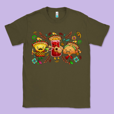 Mexican Taco Nacho And Souce Classic Tee Designed By Nancycooperartshop