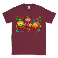 Burgundy Mexican taco nacho and souce Classic Tee - NancyCooperArtShop