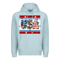 Blue Mist 4th of july usa seamless pattern Premium Hoodie - BundleAndBundleShop