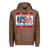 Chestnut 4th of july usa seamless pattern Premium Hoodie - BundleAndBundleShop