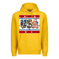 Lemon 4th of july usa seamless pattern Premium Hoodie - BundleAndBundleShop