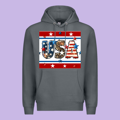 4th Of July Usa Seamless Pattern Premium Hoodie Designed By Bundleandbundleshop