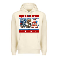 Sandshell 4th of july usa seamless pattern Premium Hoodie - BundleAndBundleShop