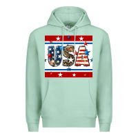 Seafoam 4th of july usa seamless pattern Premium Hoodie - BundleAndBundleShop