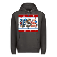 Smoke 4th of july usa seamless pattern Premium Hoodie - BundleAndBundleShop