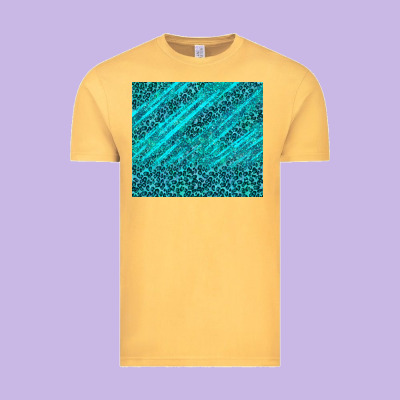 Blue Glitter With Leopard Pattern Vintage Tee Designed By Tumblerdesignbyshophia