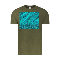 Vintage Olive blue glitter with leopard pattern Vintage Tee - TumblerDesignByShophia