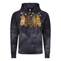 Cloud Black merry christmas leopard trees Vintage Hoodie - CowGirlArtShop