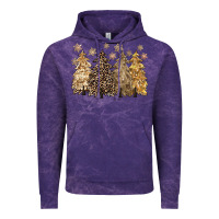 Cloud Purple merry christmas leopard trees Vintage Hoodie - CowGirlArtShop