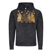 Vintage Black merry christmas leopard trees Vintage Hoodie - CowGirlArtShop