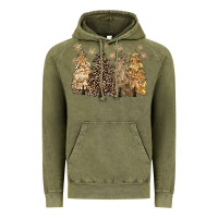 Vintage Olive merry christmas leopard trees Vintage Hoodie - CowGirlArtShop