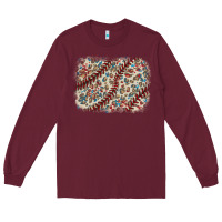 Burgundy Baseball leopard glitter background Long Sleeve Tee - HowdyJamesFarm