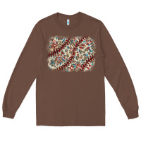 Chestnut Baseball leopard glitter background Long Sleeve Tee - HowdyJamesFarm