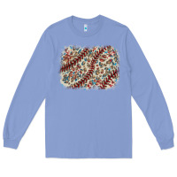 Colony Blue Baseball leopard glitter background Long Sleeve Tee - HowdyJamesFarm