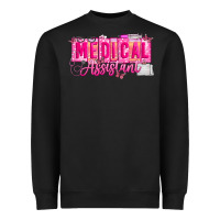 Black valentine medical assistant Heavyweight Sweatshirt - CowhideDigitalArt