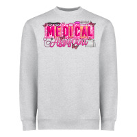 Heather Grey valentine medical assistant Heavyweight Sweatshirt - CowhideDigitalArt