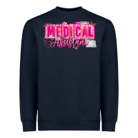 Navy valentine medical assistant Heavyweight Sweatshirt - CowhideDigitalArt