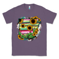 Lavender Arkansas Map Sunflower Cactus Serape Classic Tee - RanaPortraitStore