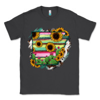 Smoke Arkansas Map Sunflower Cactus Serape Classic Tee - RanaPortraitStore