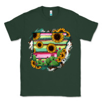 Sports Green Arkansas Map Sunflower Cactus Serape Classic Tee - RanaPortraitStore