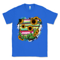 True Royal Arkansas Map Sunflower Cactus Serape Classic Tee - RanaPortraitStore