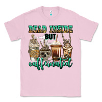 Bubblegum Pink dead inside but caffeinated skeleton coffee cups Classic Tee - Jasminsmagicworld