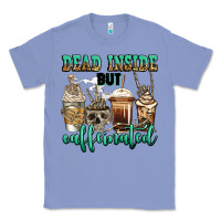 Colony Blue dead inside but caffeinated skeleton coffee cups Classic Tee - Jasminsmagicworld
