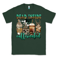 Sports Green dead inside but caffeinated skeleton coffee cups Classic Tee - Jasminsmagicworld